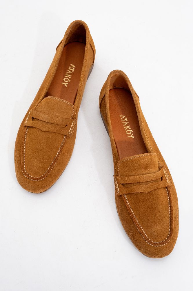 kadin-deri-loafer-ayakkabi-KUM SUET-NHR2523461-0088447_0